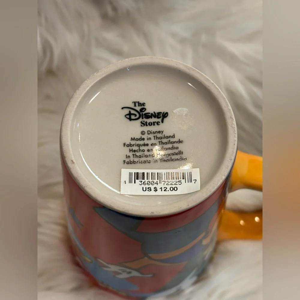 Vintage Disney Abstract Mickey, Minnie & Goofy Cafe Latte Mug NEW